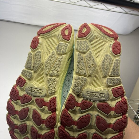 Hoka One One Women's Clifton 7 1110509 Light Green Yellow Sneaker Shoes Size 7.5 - Picture 8 of 11